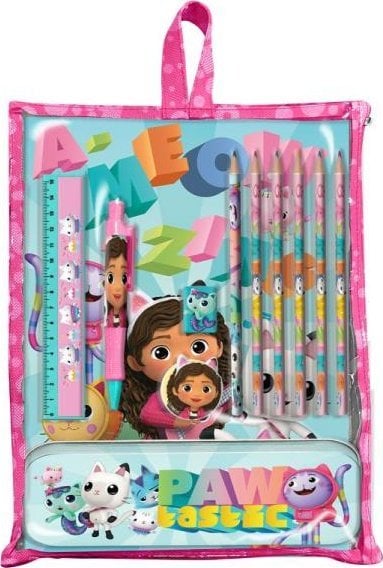 Zestaw piśmienniczy 12el. Koci Domek Gabi. Gabby's Dollhouse GD00062 Kids Euroswan