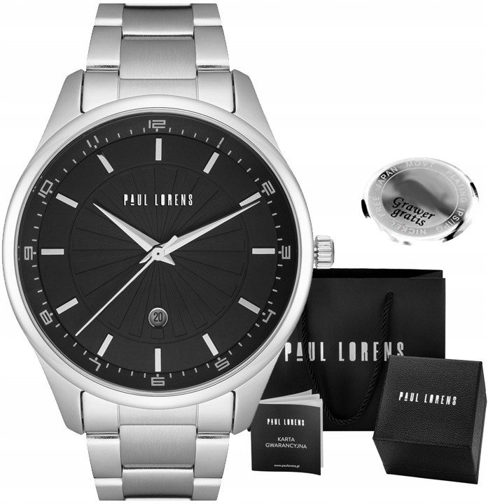 Zegarek męski Paul Lorens GAVEN-1C1 Z GRAWEREM