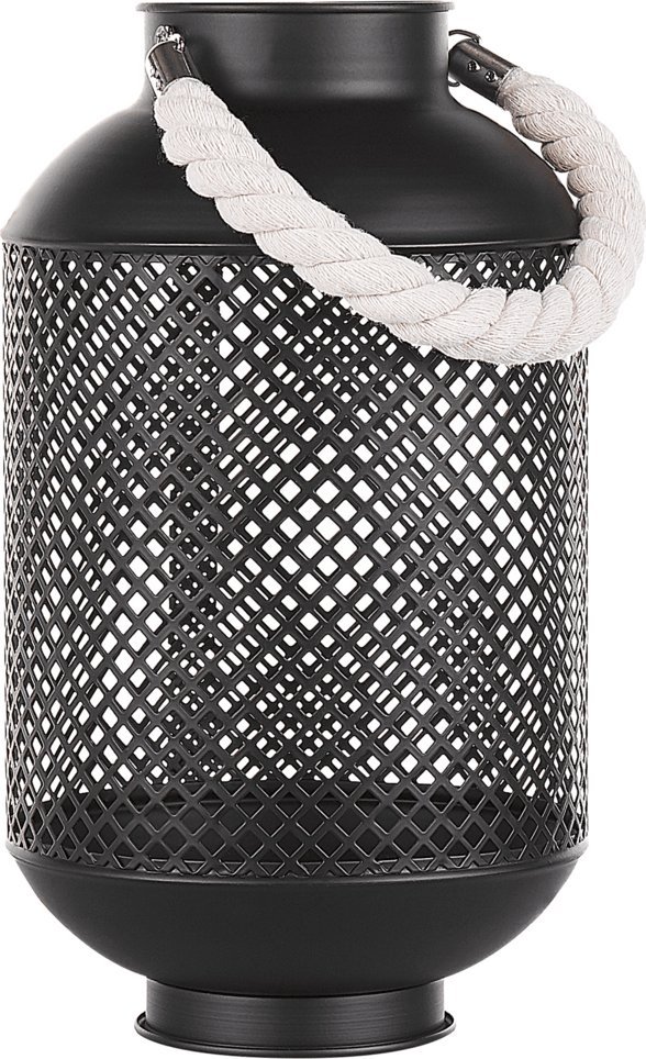 Beliani Lampion metalowy czarny CORON