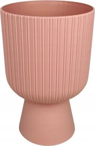 Doniczka jasnoróżowa na nóżce 26,5x17,8cm uniwersalna klasyczna ECO Keli