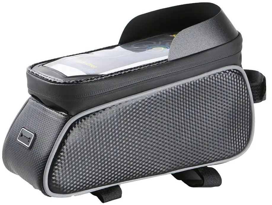 Wodoodporna torba rowerowa z osłoniętym uchwytem na telefon Model02 czarna