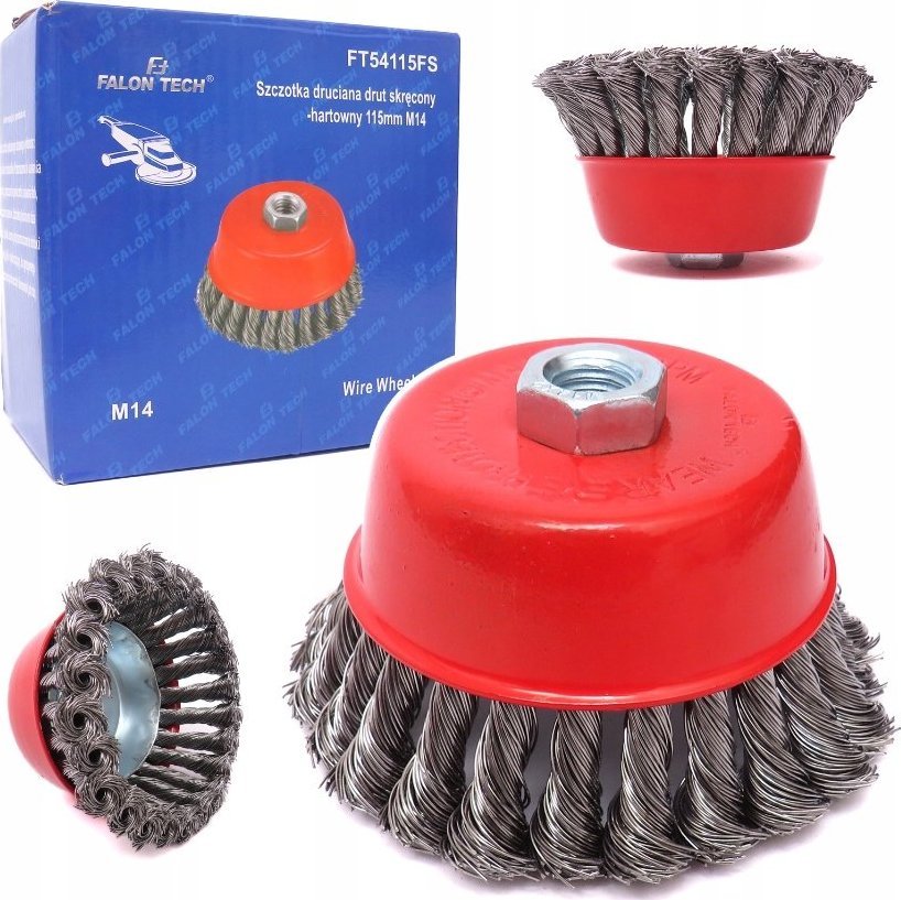 Falon-Tech Szczotka 115mm FT54115FS czyszczenia rdzy blatów metalu drewna farby drut