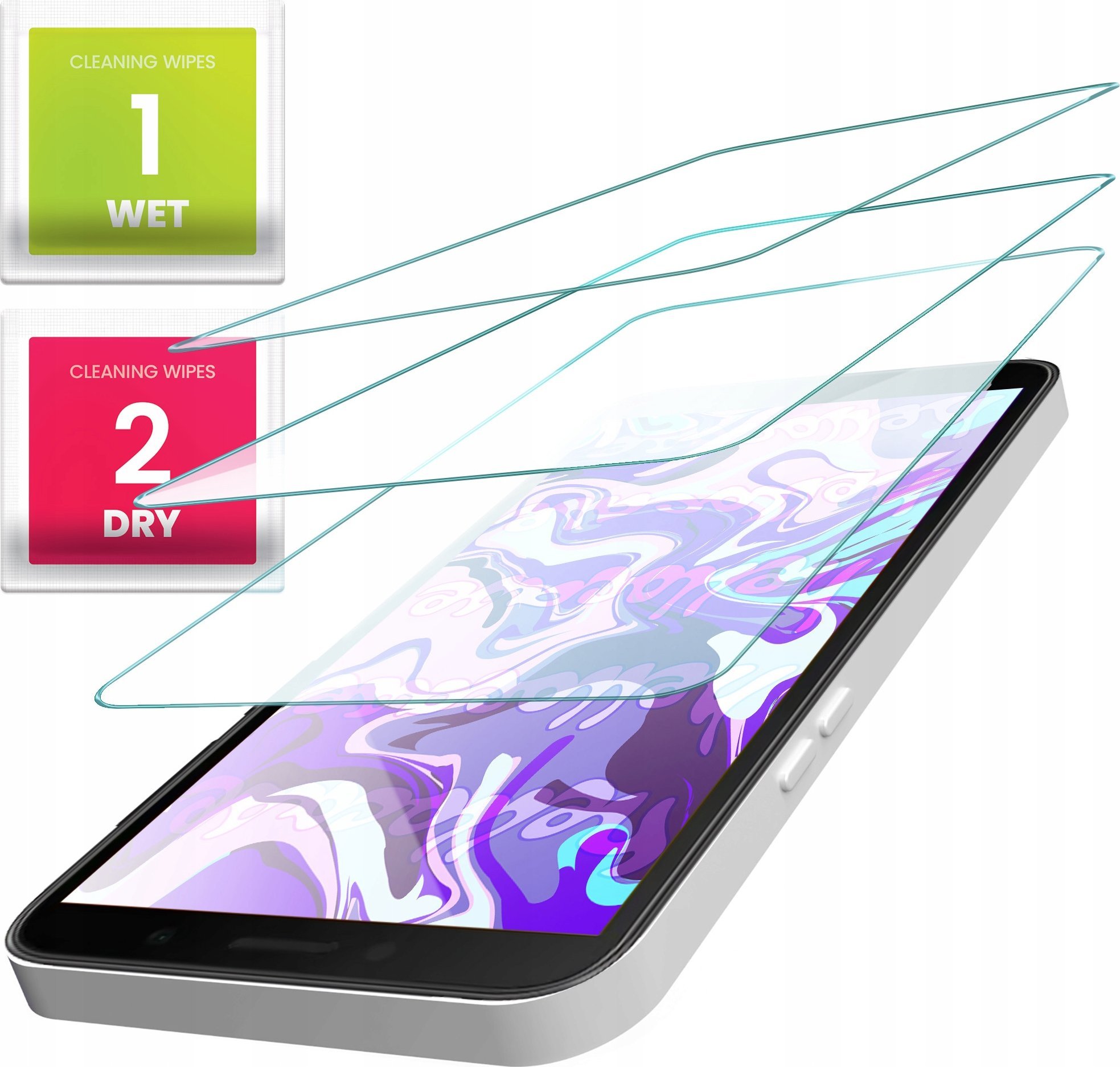 Hello Case 3-PAK Szkło Hartowane do LG Q6 (szybka 9H, płaskie 2.5D, ochronne)