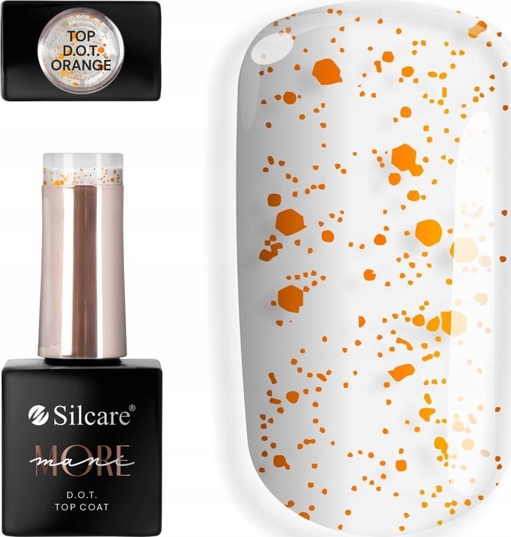 SILCARE_Mani More DOT top coat do paznokci Orange 10g