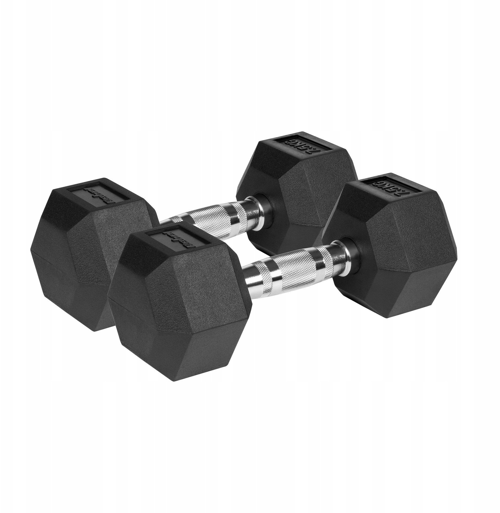 Hantle żeliwne gumowane HEX 2x7.5 kg REBEL ACTIVE