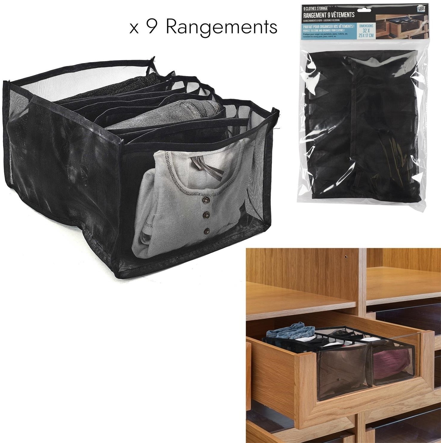 INTESI ORGANIZER DO SZUFLADY NA ODZIEŻ CZARNY