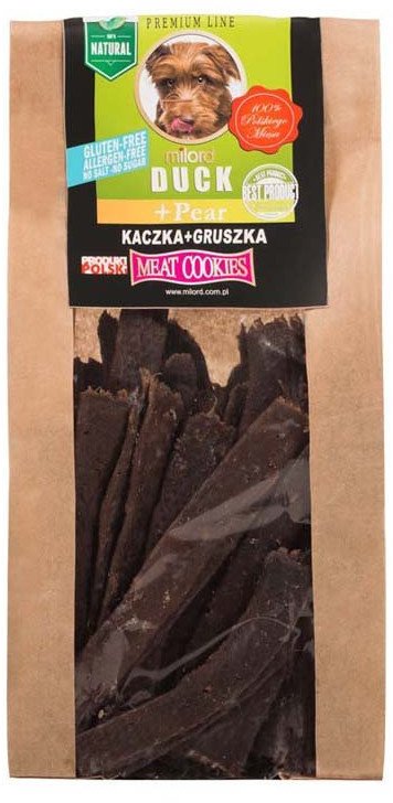 Ciastka dla psa Milord z kaczką i gruszką 80 g
