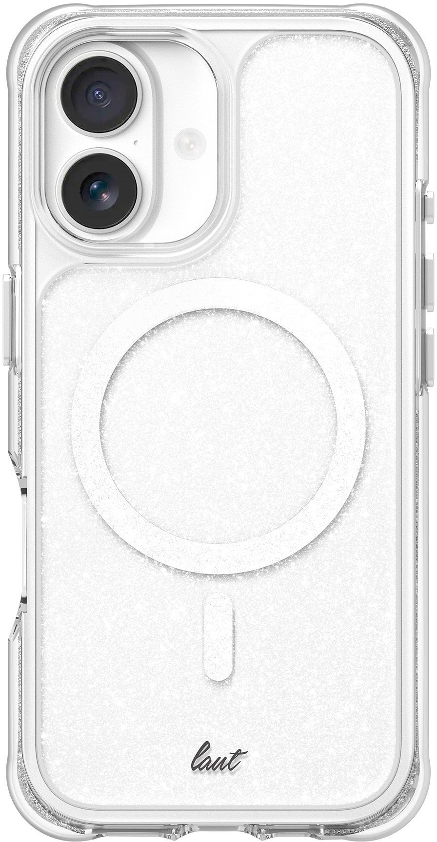 LAUT AERO SPARKLE pokrowiec na telefon komórkowy 16 cm (6.3") Srebrny, Przezroczysty