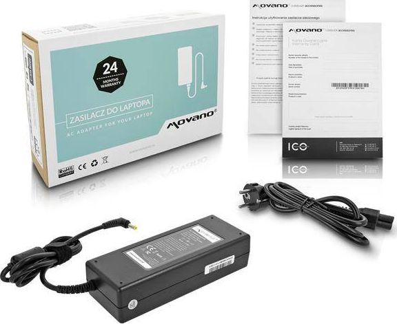 Zasilacz do laptopa Movano 120 W, 1.7 mm, 6.3 A, 19 V (ZZ/ACE19632)