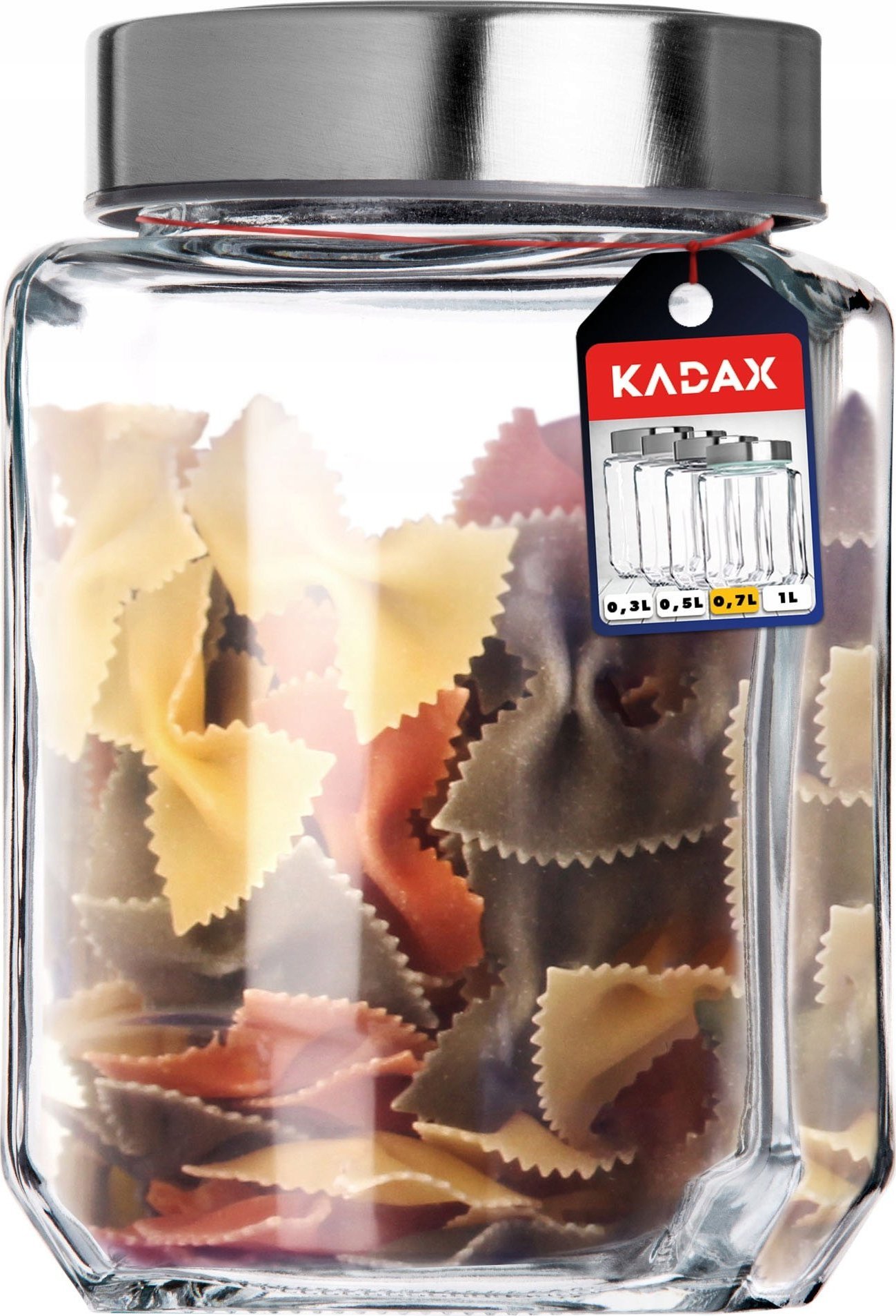 Kadax Pojemnik Na Żywność Szklany Z Pokrywką 700ml Szary