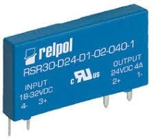 Relpol Przekaźnik półprzewodnikowy 1P 24VDC/1A Ustre 18-32V DC RSR30-D24-D1-04-025-1 (2611993)