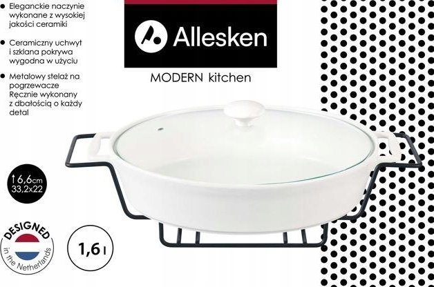 MODERN KITCHEN Naczynie Z Podgrzewaczem 1,6l 33,2x22xh6,6cm