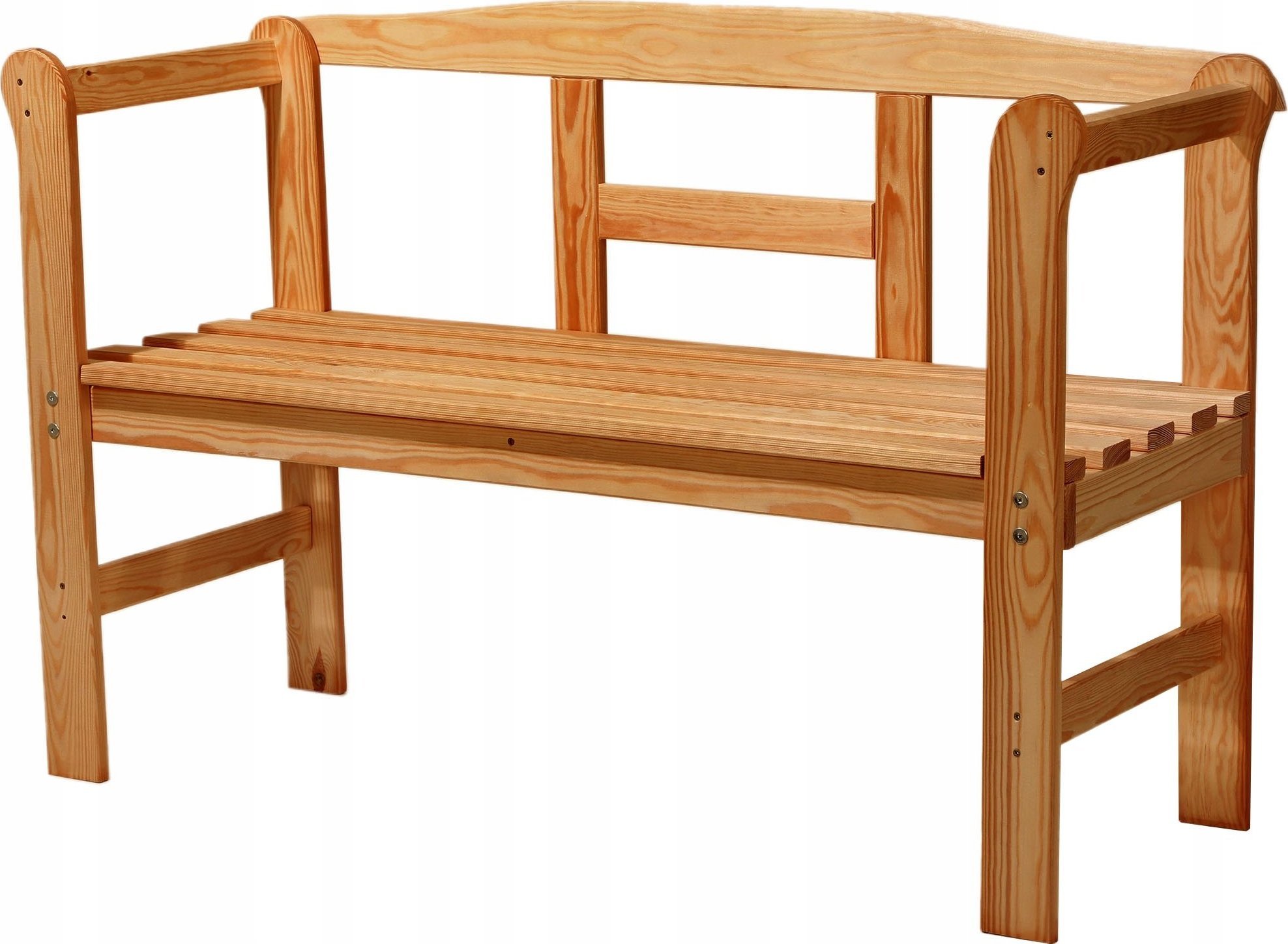 Kadax KADAX Ławka Ogrodowa Z Oparciem Drewniana Parkowa 119 cm Taras Ogród Tik