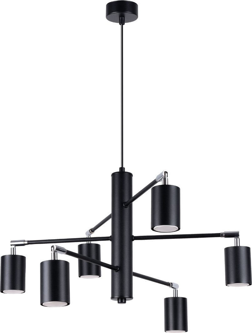 Lampa sufitowa Sollux Lighting SOLLUX Żyrandol LEMMI 6 czarny 6 x GU10 SL.1207