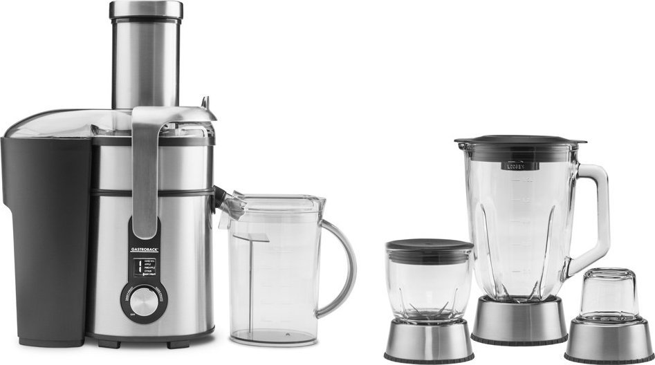 Sokowirówka Gastroback Gastroback Design Digital Plus, Slow juicer, Black, Stainless steel, 1.25 L, 2 L, 0.5 L, 1.5 L