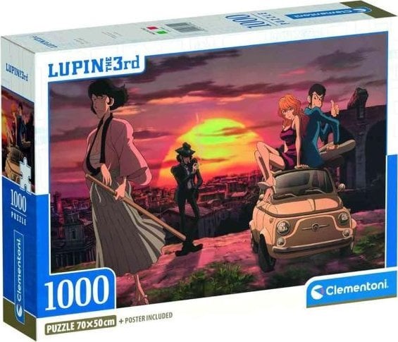 Clementoni Puzzle Compact Lupin III 1000 elementów (37054)