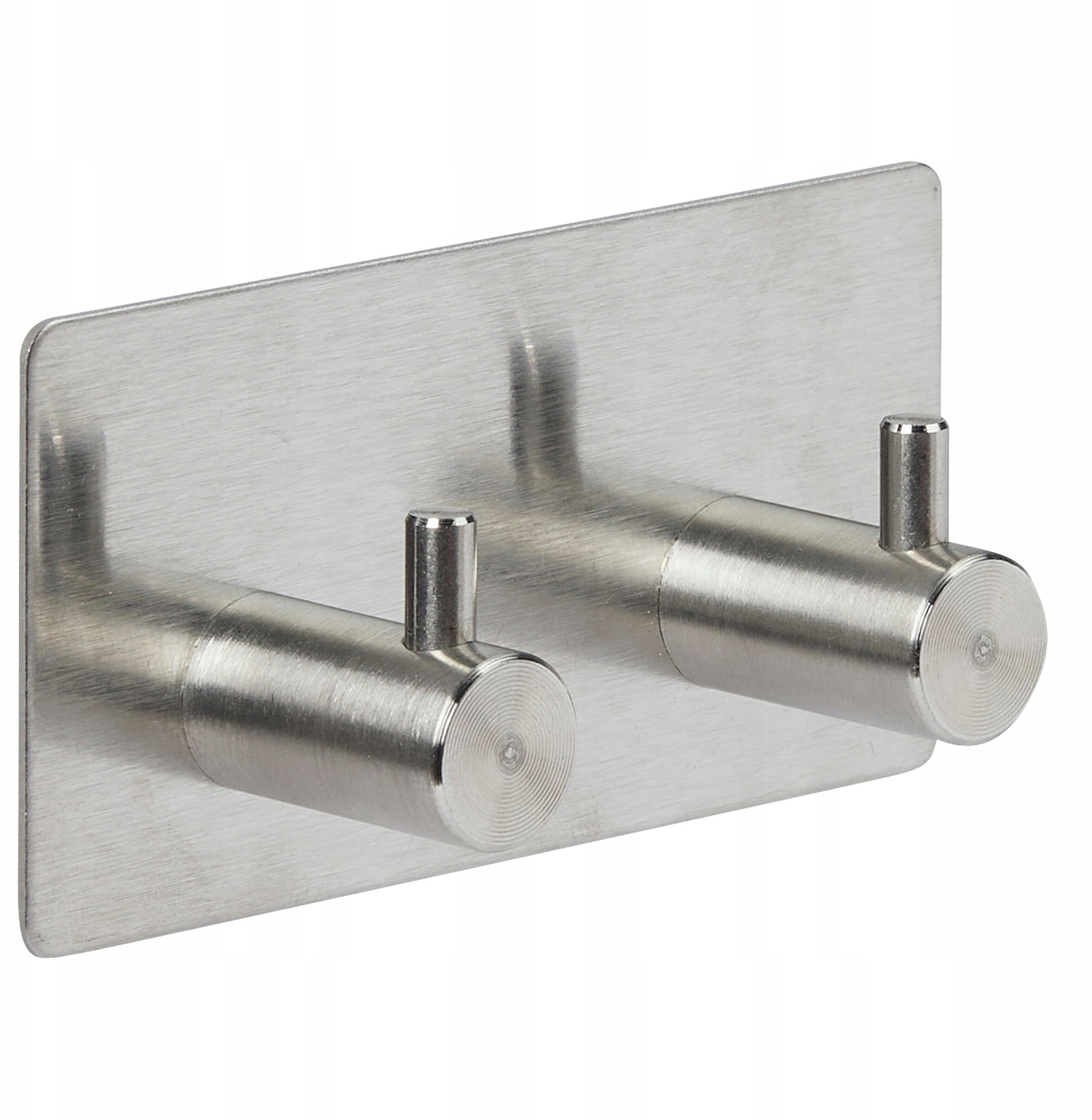 Haczyk samoprzylepny STIKY+ 2 uchwyty, stal nierdzewna, 9 x 2,8 x 4,5 cm