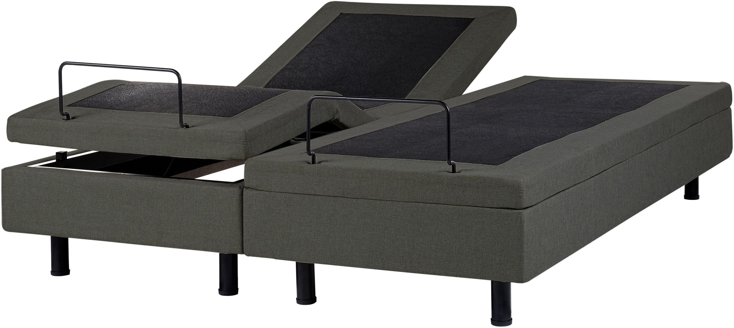 Łóżko regulowane bez zagłówka DUKE II 160 x 200 cm Ciemnoszary