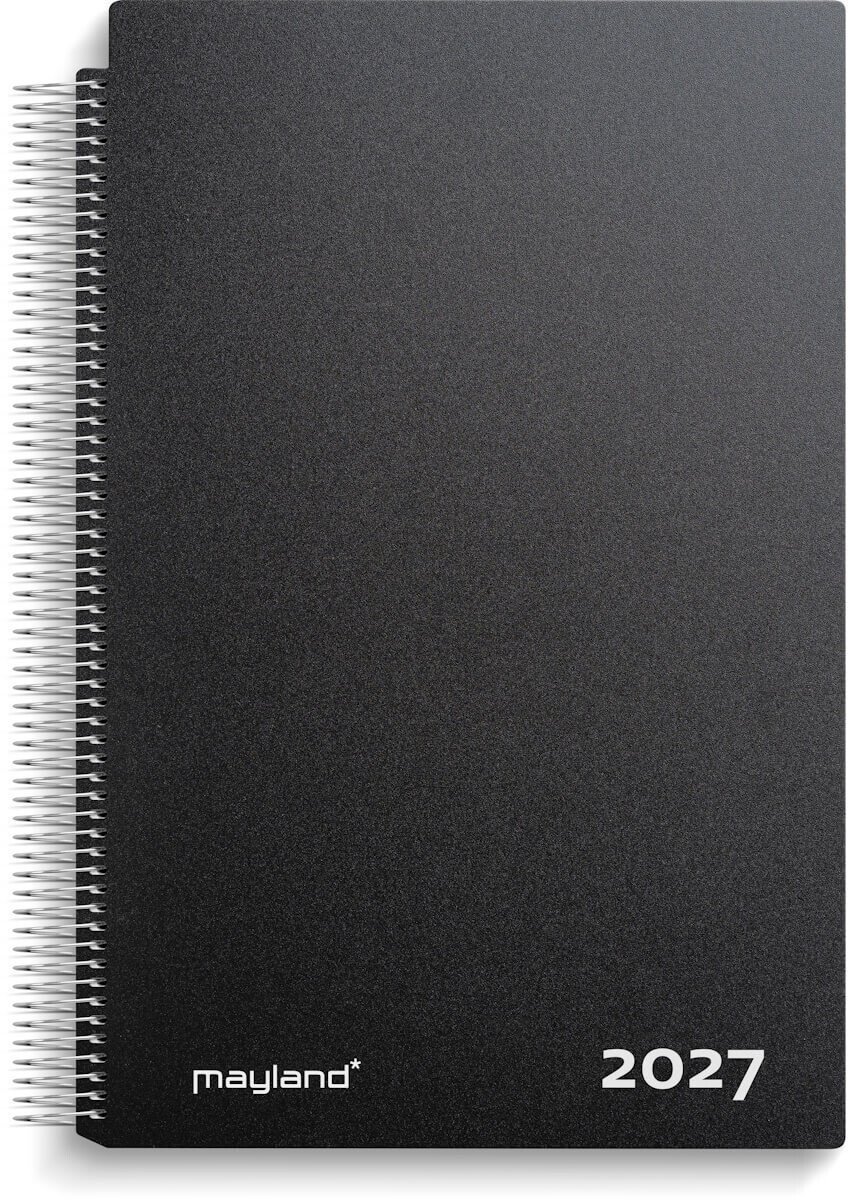 Mayland-Burde Kalendarz spotkań A4 dzień czarny PP-plast 2027