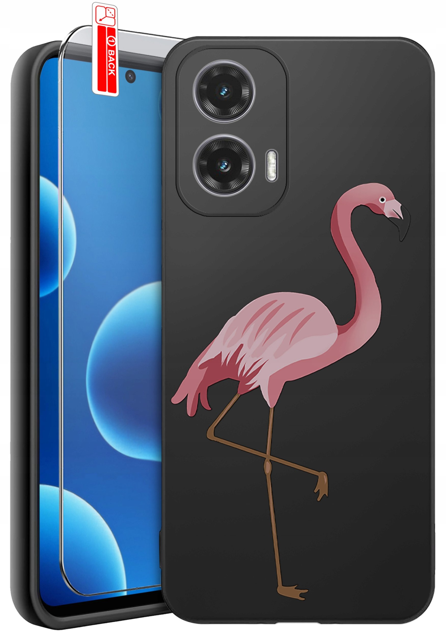 ETUI do Motorola Moto G45 5G | WZORY | SILIKONOWE MATT CASE + SZKŁO 9H