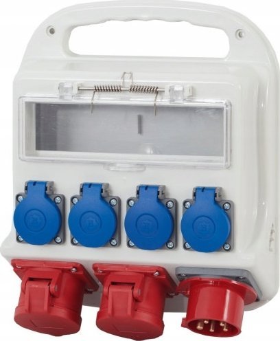 F-Elektro Rozdzielnica FORTE wtyk odbiornikowy 16A/5P gniazda 2x16A/5P, 4x230V 1M