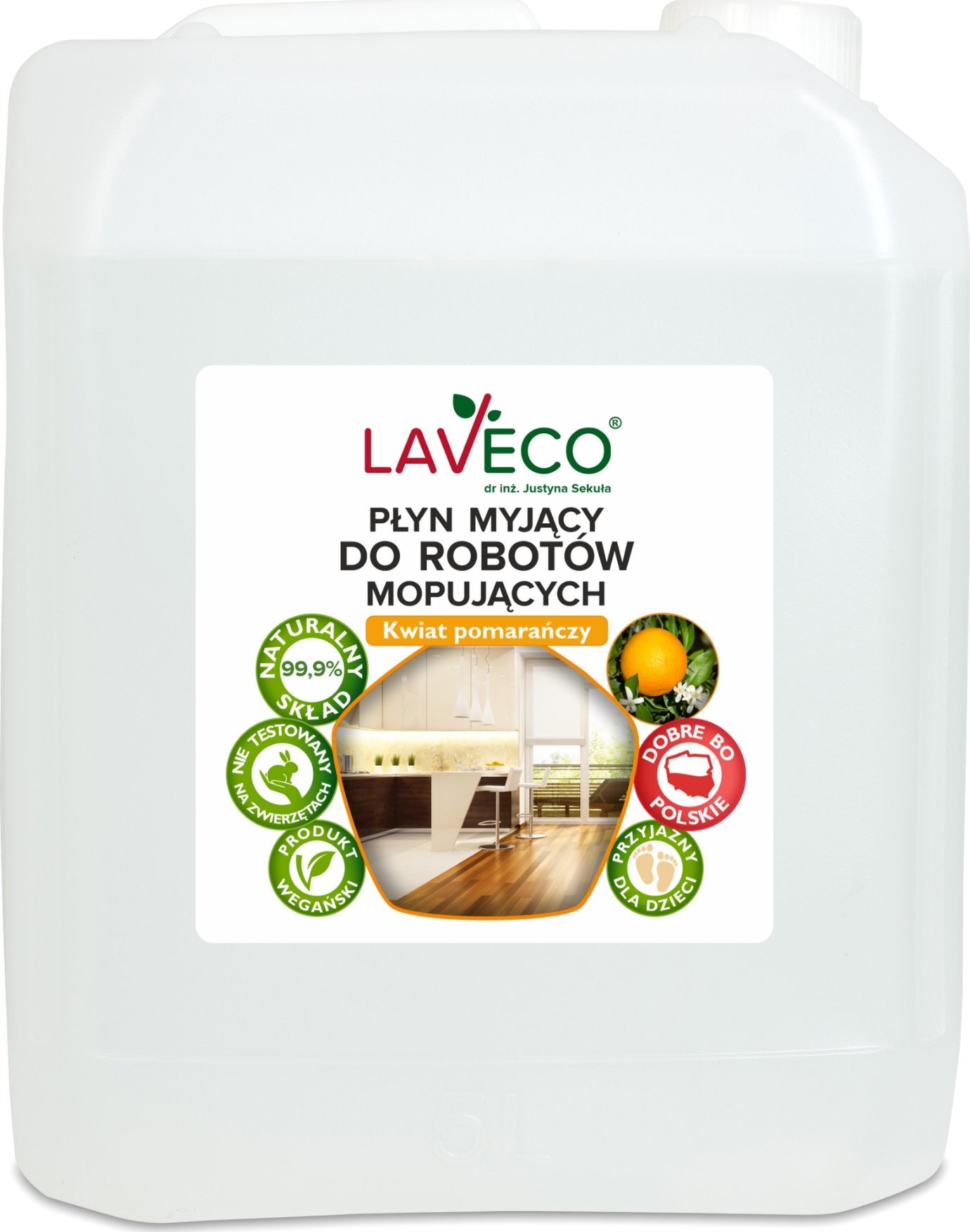 LAVECO płyn myjący do robotów mopujących 5 l kwiat pomarańczy