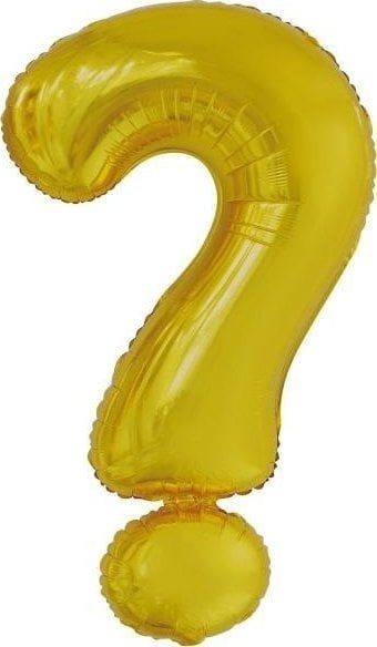 Party Deco Balon foliowy znak ? złoty 53x86cm
