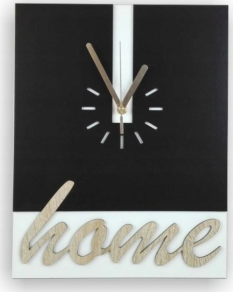 naSciane Zegar ścienny do salonu prostokątny HOME prezent