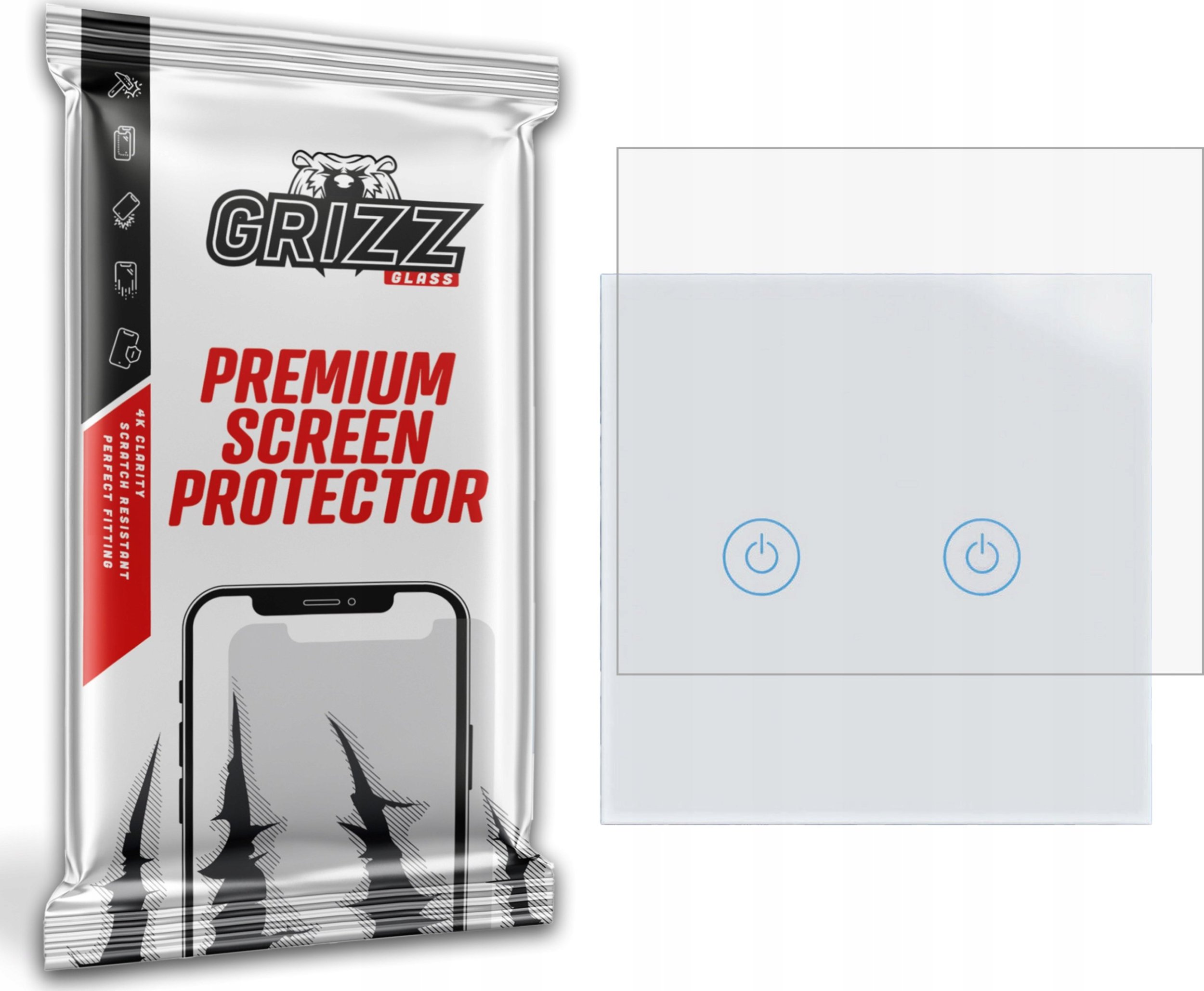 GrizzGlass Folia matowa GrizzGlass PaperScreen do inteligentnego włącznika światła SETTI+ SSW320