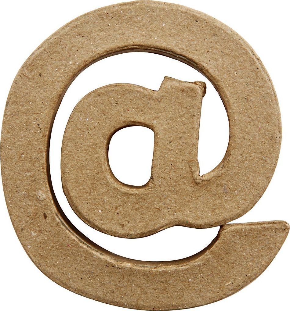 Creativ Company Znak @ z papier-mache H: 10 cm