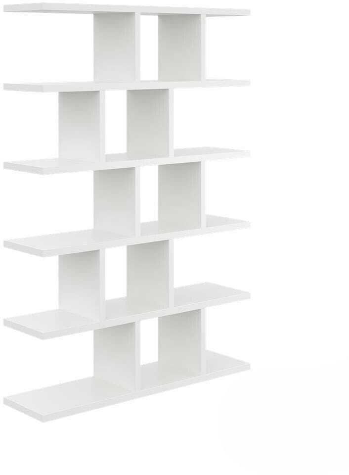 Duży regał z półkami, biblioteczka, 70x18x101 cm, biały, mat