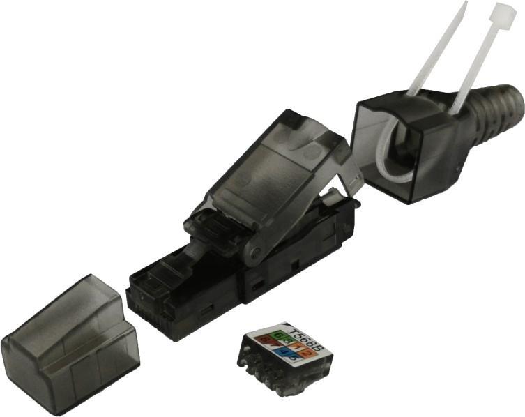 Alantec Wtyk RJ45 UTP kat.6A 10G POE+, beznarzędziowy na "gruby" drut 22-24 AWG (WT113)