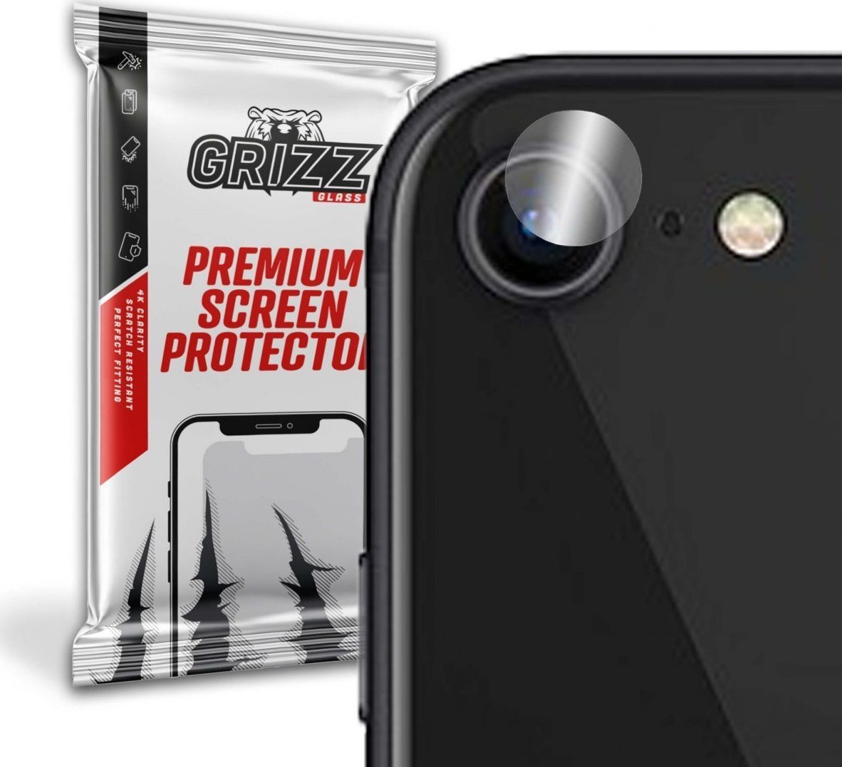 GrizzGlass Szkło hybrydowe na aparat Grizz Apple iPhone 8