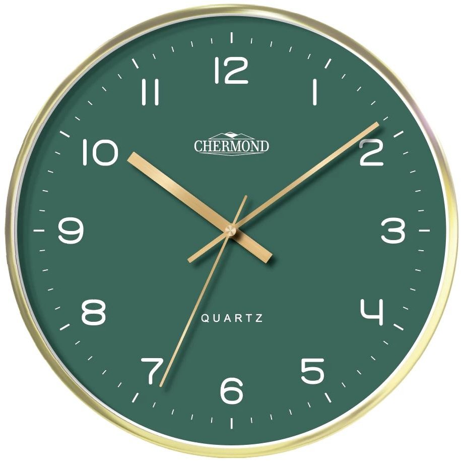 Chermond Zegar ścienny 1114.005 złoty metalowy 30,5 cm