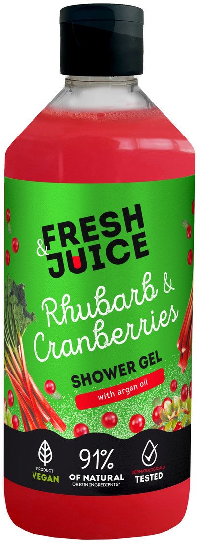 ELFA PHARM FRESH JUICE Żel pod prysznic rabarbar i żurawina 473ml