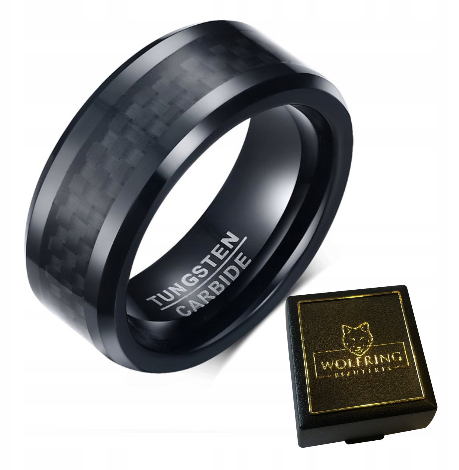 OBRĄCZKA PIERŚCIEŃ z Wolframu WOLFRING EU19 US09