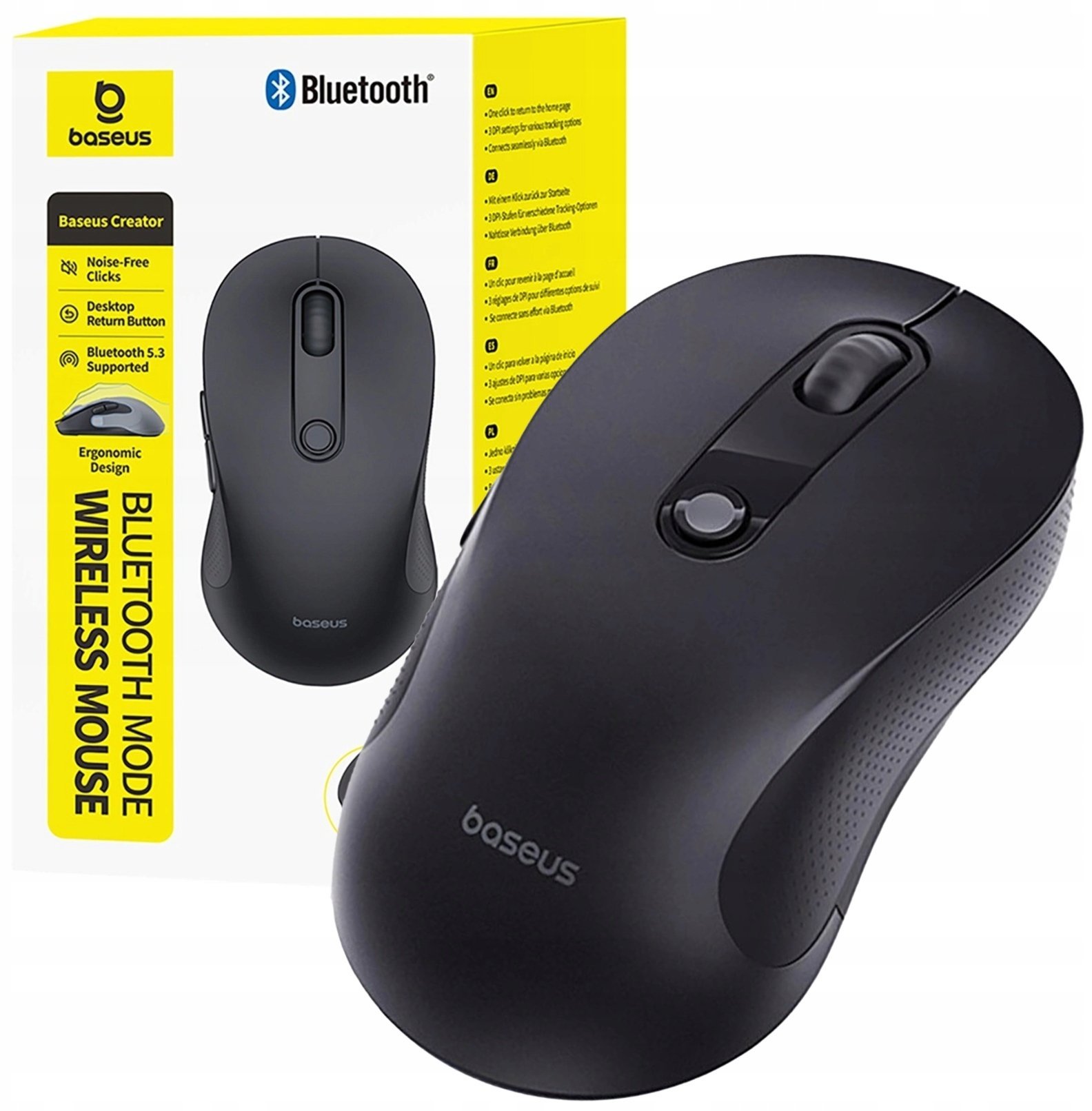 Mysz Baseus Mysz bezprzewodowa F02 Bluetooth - czarna