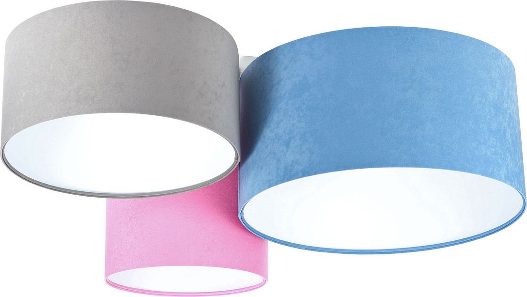 Lampa sufitowa Lumes Kolorowy plafon z białym wnętrzem abażura - EXX56-Ivesa