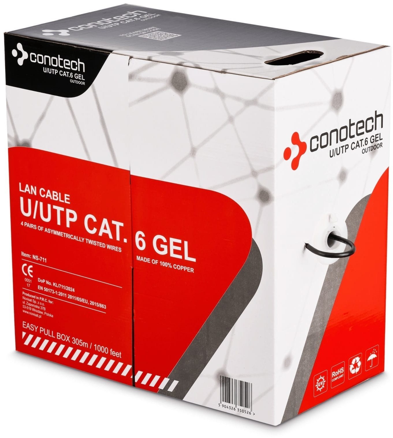 SKRĘTKA UTP/K6/305M/ZEL/CON CONOTECH