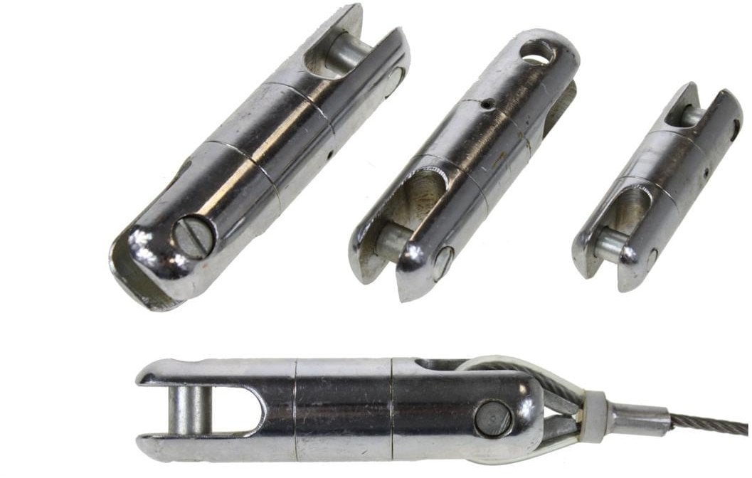 Krętlik stalowy do przeciągania liny 80kN / Krętlik przeciwskrętny do kabli / KKX-8