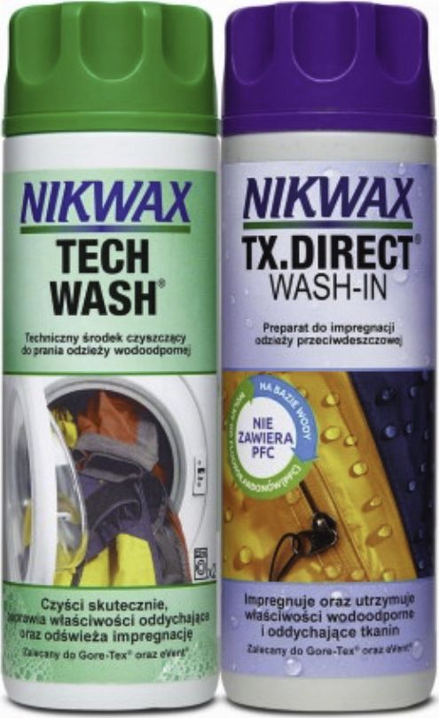 Nikwax Zestaw pielęgnacyjny Tech Wash / TX. Direct Wash-In do odzieży 300 ml