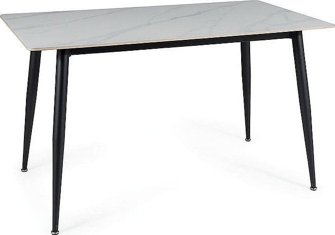 Signal Stół RION efekt marmuru biały/czarny 130x70