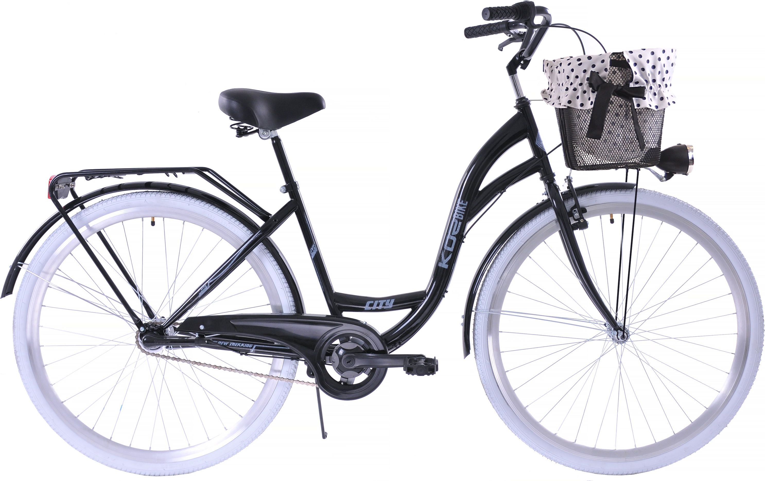 Kozbike K14 Rower miejski Kozbike 28 3bieg czarny (białe opony, przerzutka Sturmey Archer)