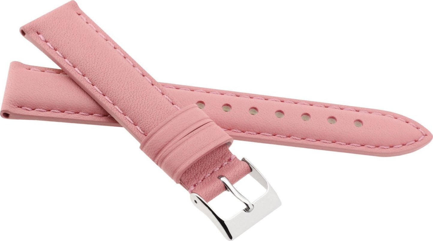 JVD Skórzany pasek do zegarka 18 mm JVD R41320-18 brudny róż