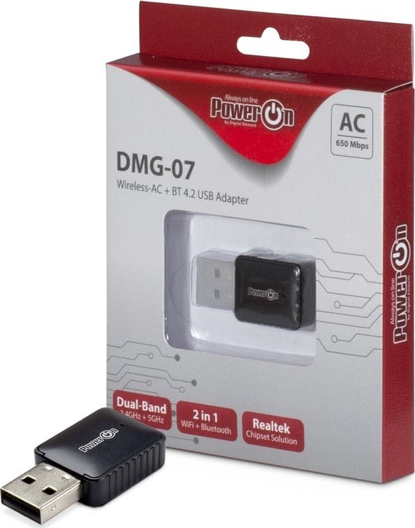 Adapter bluetooth Inter-Tech Inter-Tech DMG-07 Wi-Fi 5 (650Mbps) - 88888146