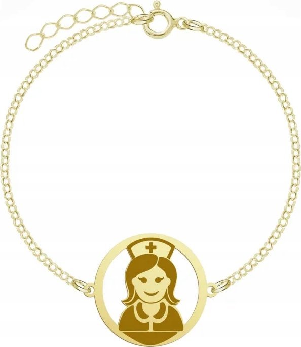 Radziszewska Jewellery Pozłacana Bransoletka Pielęgniarka GRAWER GRATIS