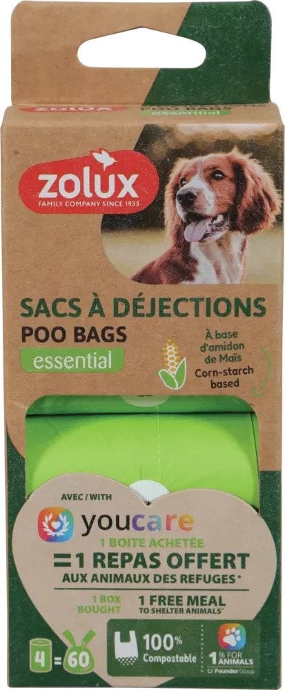 ZOLUX Ekologiczne woreczki na odchody x4