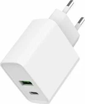 Ładowarka Gembird 1x USB-A 1x USB-C (TA-UC-PDQC20-01-W)