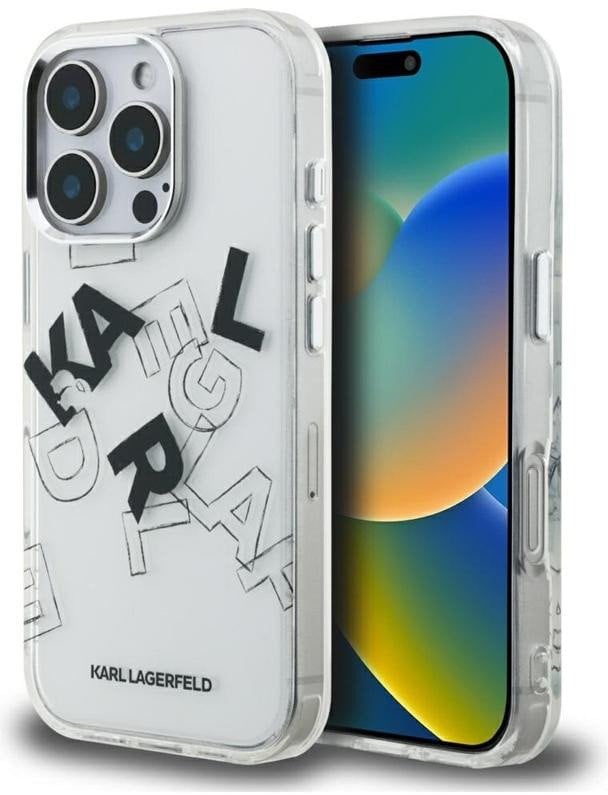 ETUI PRZEZROCZYSTE KARL LAGERFELD DO IPHONE 16 PRO, Case Bezbarwne, Modne