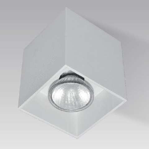 Lampa sufitowa Zumaline Downlight natynkowy Square H-50475-WH metalowa biała do kuchni
